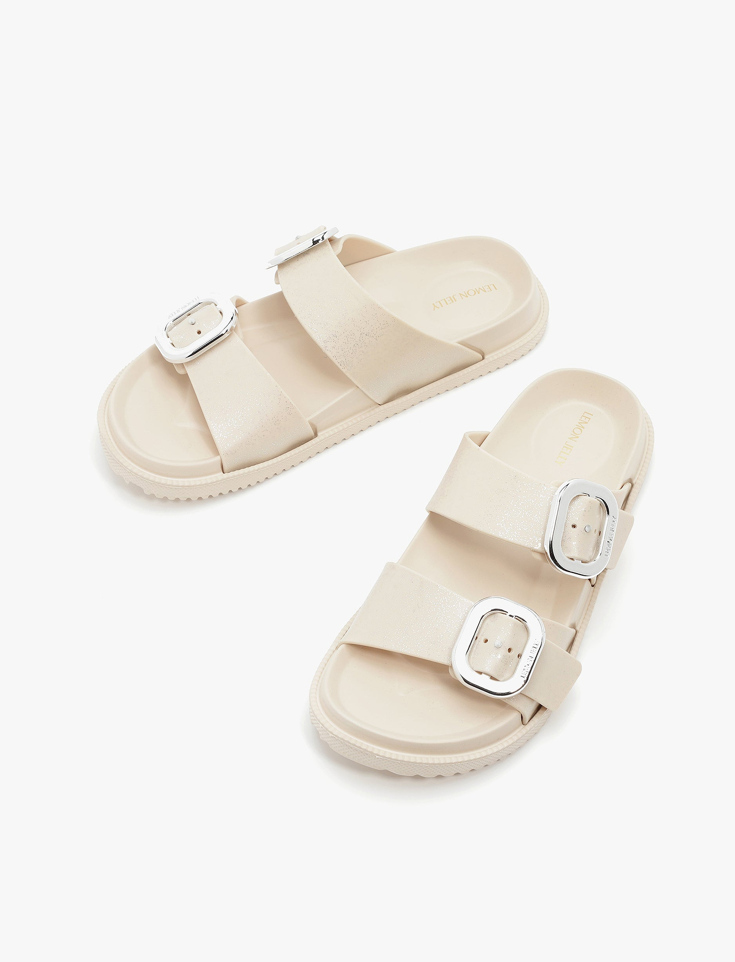 Lemon Jelly Elise Glitter Slide - כפכפי סלייד גליטר לנשים למון ג'ילי דגם אליס בצבע בז'