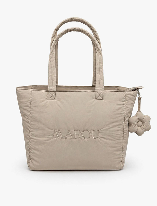 Marou Tote -  תיק צד נשים מרו דגם 007 בצבע בז' בהיר