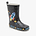 Rain Boot Mighty Kids – מגפי גומי מייטי לילדים בהדפס חללית בחלל בצבע שחור