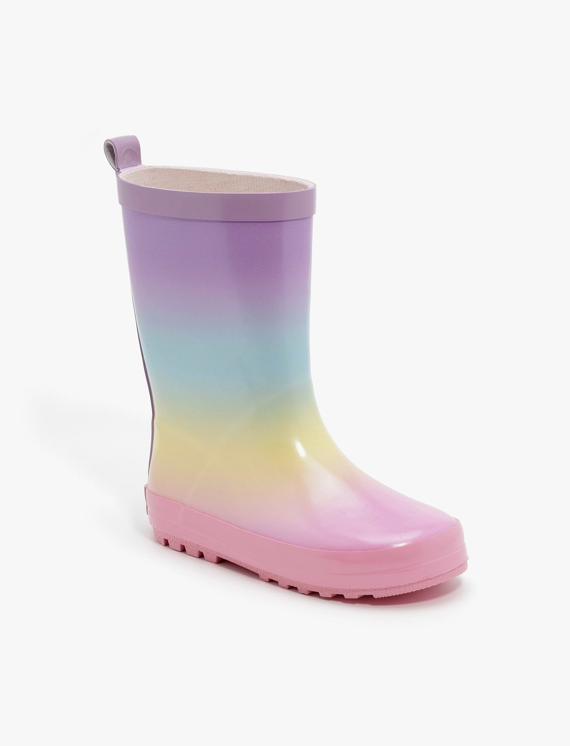 Rain Boot Mighty Kids – מגפי גומי מייטי לילדים בהדפס קשת צבעונית