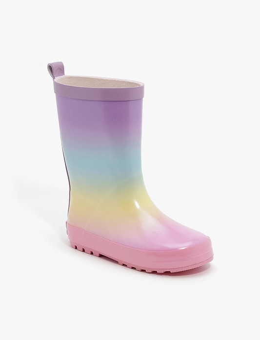 Rain Boot Mighty Kids – מגפי גומי מייטי לילדים בהדפס קשת צבעונית