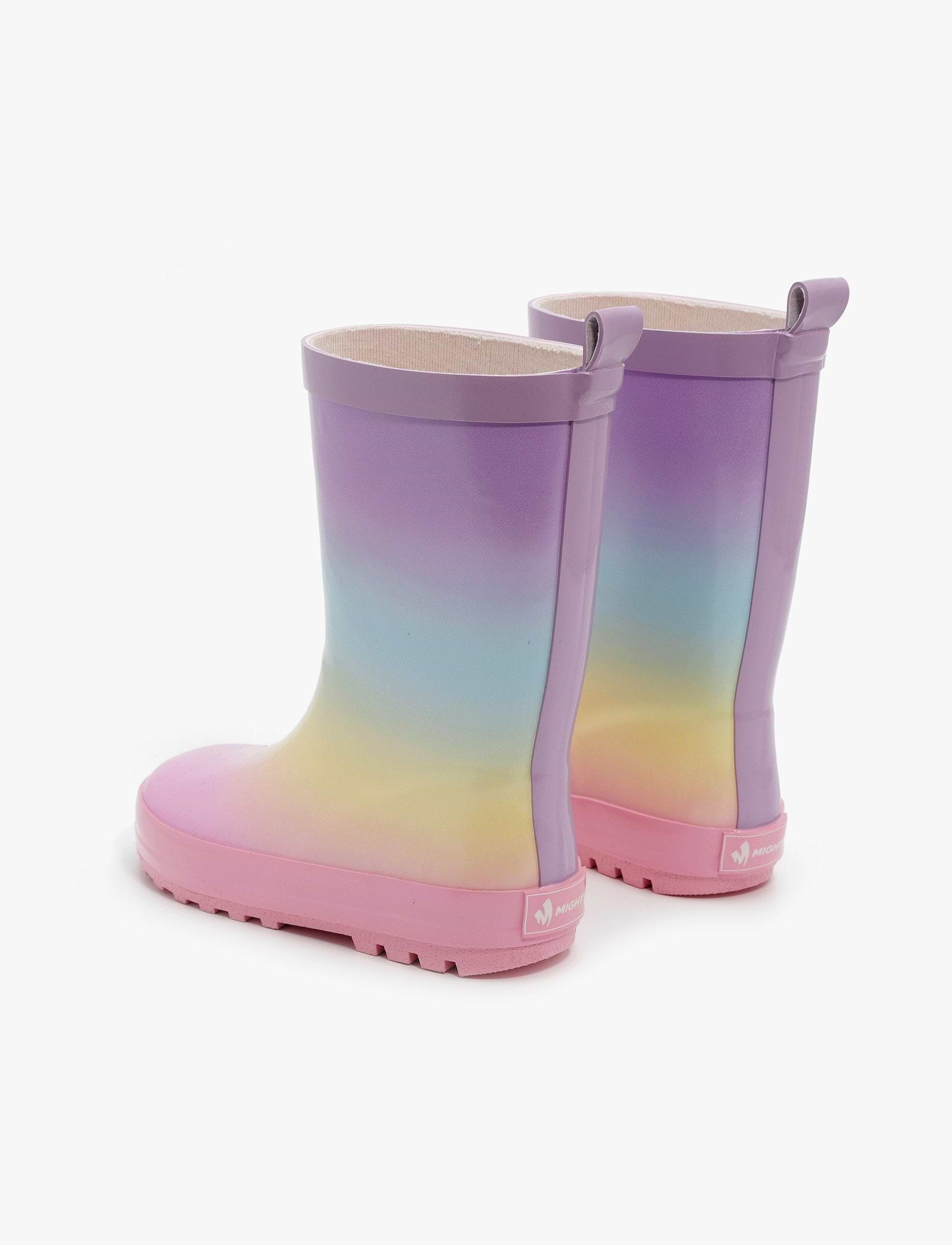 Rain Boot Mighty Kids – מגפי גומי מייטי לילדים בהדפס קשת צבעונית