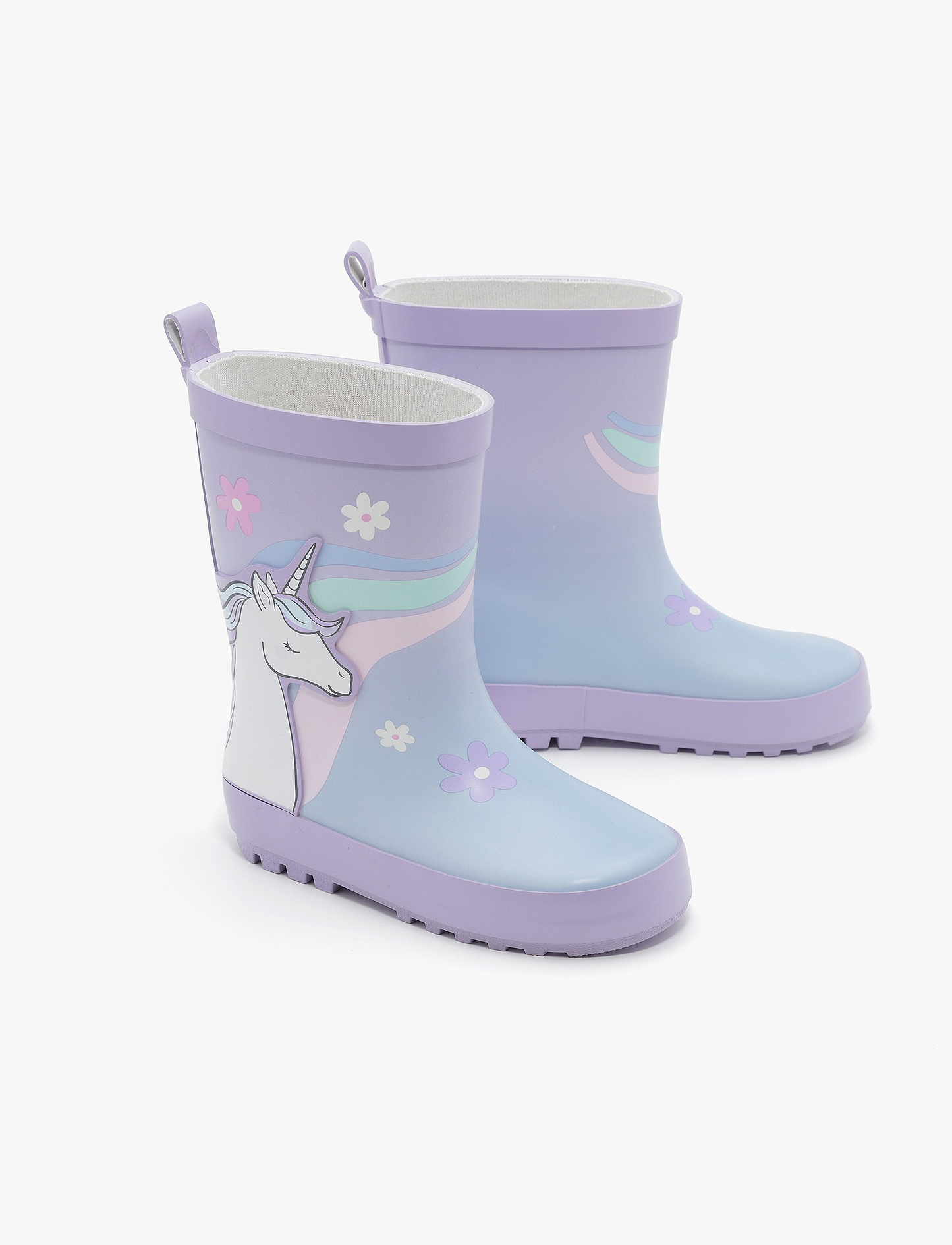 Rain Boot Mighty – מגפי גומי מייטי לילדים בהדפס חד קרן לבנדר
