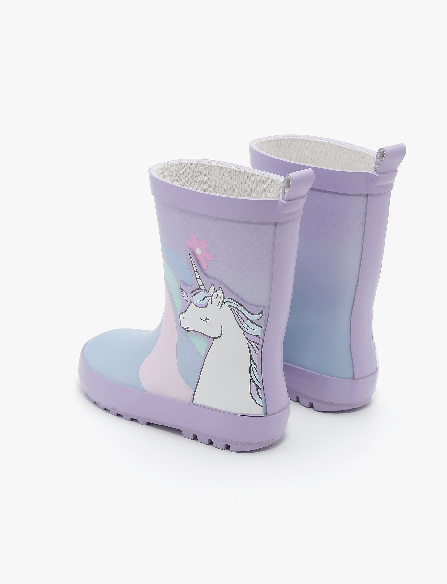 Rain Boot Mighty – מגפי גומי מייטי לילדים בהדפס חד קרן לבנדר