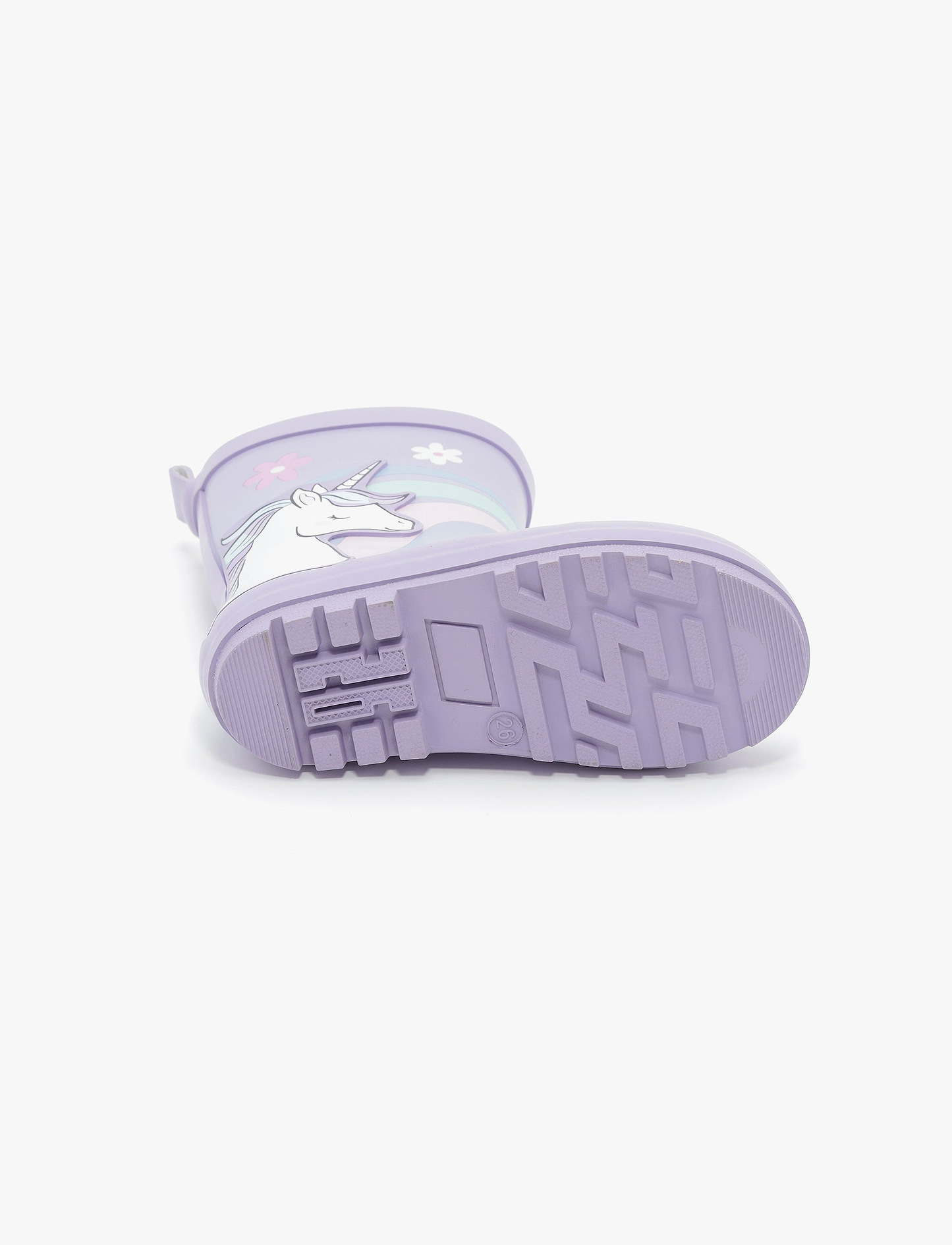 Rain Boot Mighty – מגפי גומי מייטי לילדים בהדפס חד קרן לבנדר