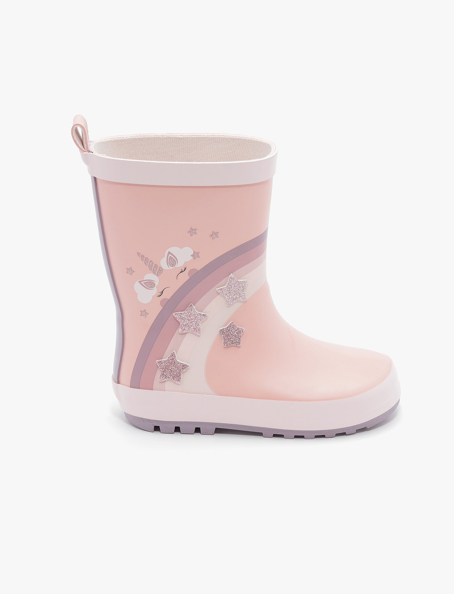 Rain Boot Mighty – מגפי גומי מייטי לילדים בהדפס קשת כוכבים ורוד