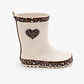 Rain Boot Mighty – מגפי גומי מייטי לילדים בהדפס לב מנומר שמנת