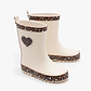 Rain Boot Mighty – מגפי גומי מייטי לילדים בהדפס לב מנומר שמנת