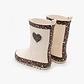 Rain Boot Mighty – מגפי גומי מייטי לילדים בהדפס לב מנומר שמנת