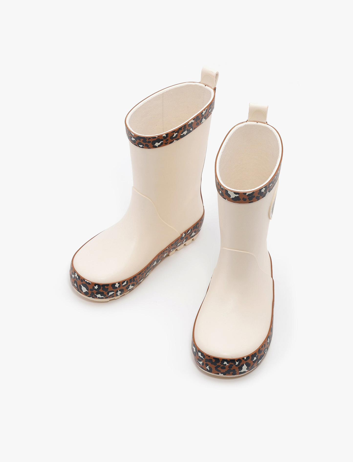 Rain Boot Mighty – מגפי גומי מייטי לילדים בהדפס לב מנומר שמנת