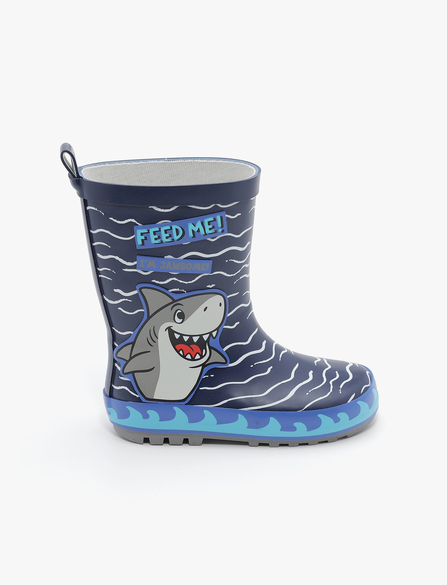 Rain Boot Mighty – מגפי גומי מייטי לילדים בהדפס כריש נייבי