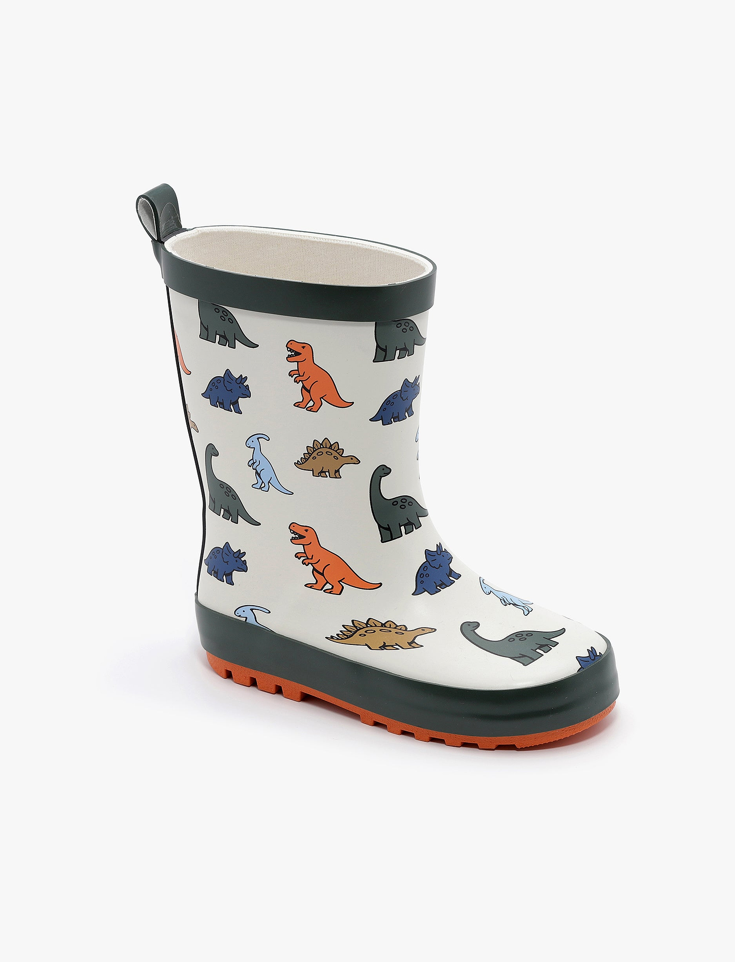 Rain Boot Mighty – מגפי גומי מייטי לילדים בהדפס דינוזאורים שמנת
