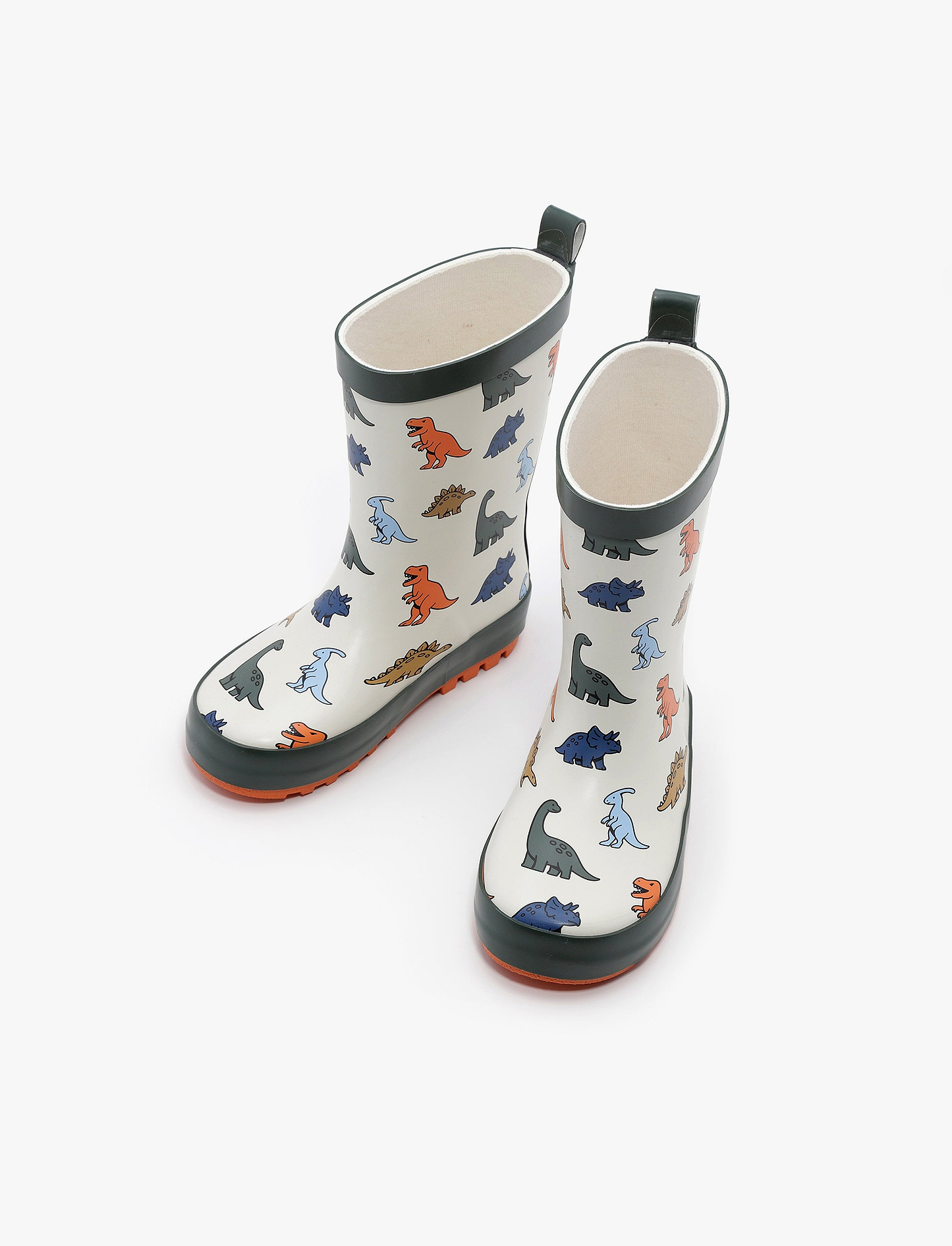 Rain Boot Mighty – מגפי גומי מייטי לילדים בהדפס דינוזאורים שמנת