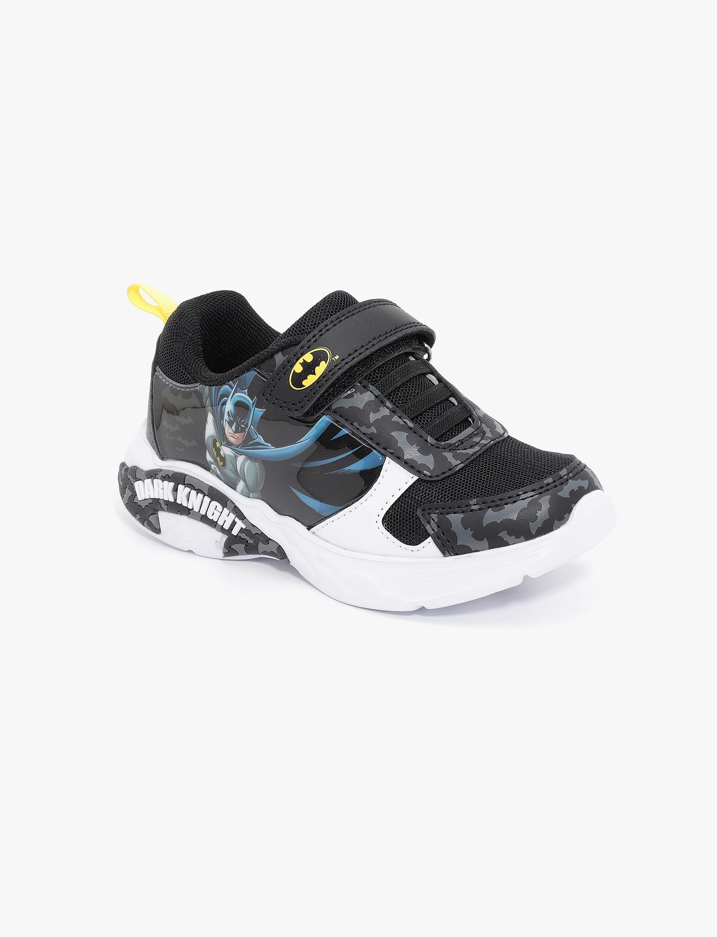 Mighty Boys Batman Sneakers H5301 -  נעלי סניקרס באטמן מייטי לבנים בצבע שחור/לבן