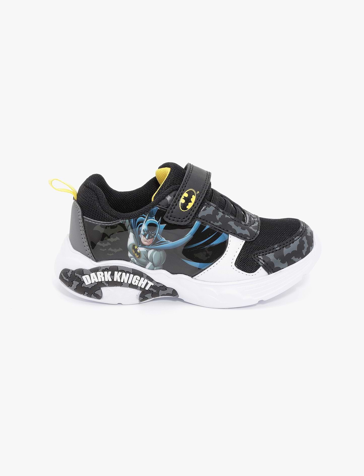 Mighty Boys Batman Sneakers H5301 -  נעלי סניקרס באטמן מייטי לבנים בצבע שחור/לבן