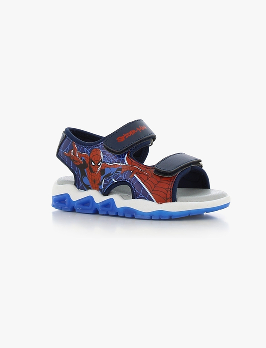 Mighty - סנדלי מייטי ספיידרמן עם אורות לילדים בצבע כחול