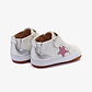 Oldsoles Platinum Bub - נעלי סניקרס צעד ראשון אולדסולס לילדים בצבע לבן פנינה/ורוד/כסוף
