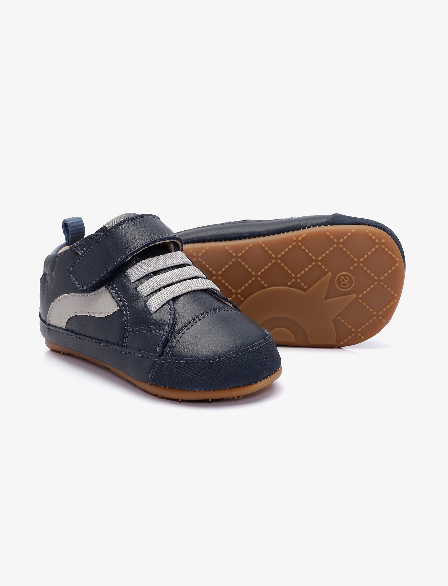 Oldsoles First Wave - נעלי סניקרס צעד ראשון אולדסולס לילדים בצבע נייבי