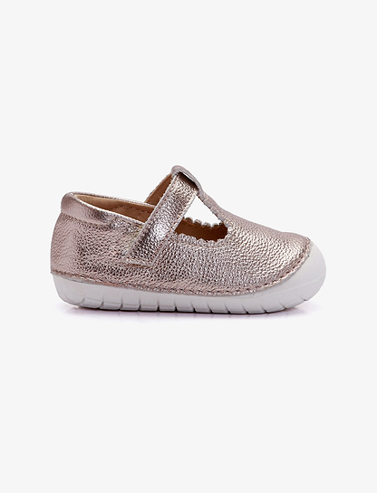 Oldsoles Pave Classic-T - נעלי בובה צעד ראשון אולדסולס לילדים בצבע מטאל ליצ'י