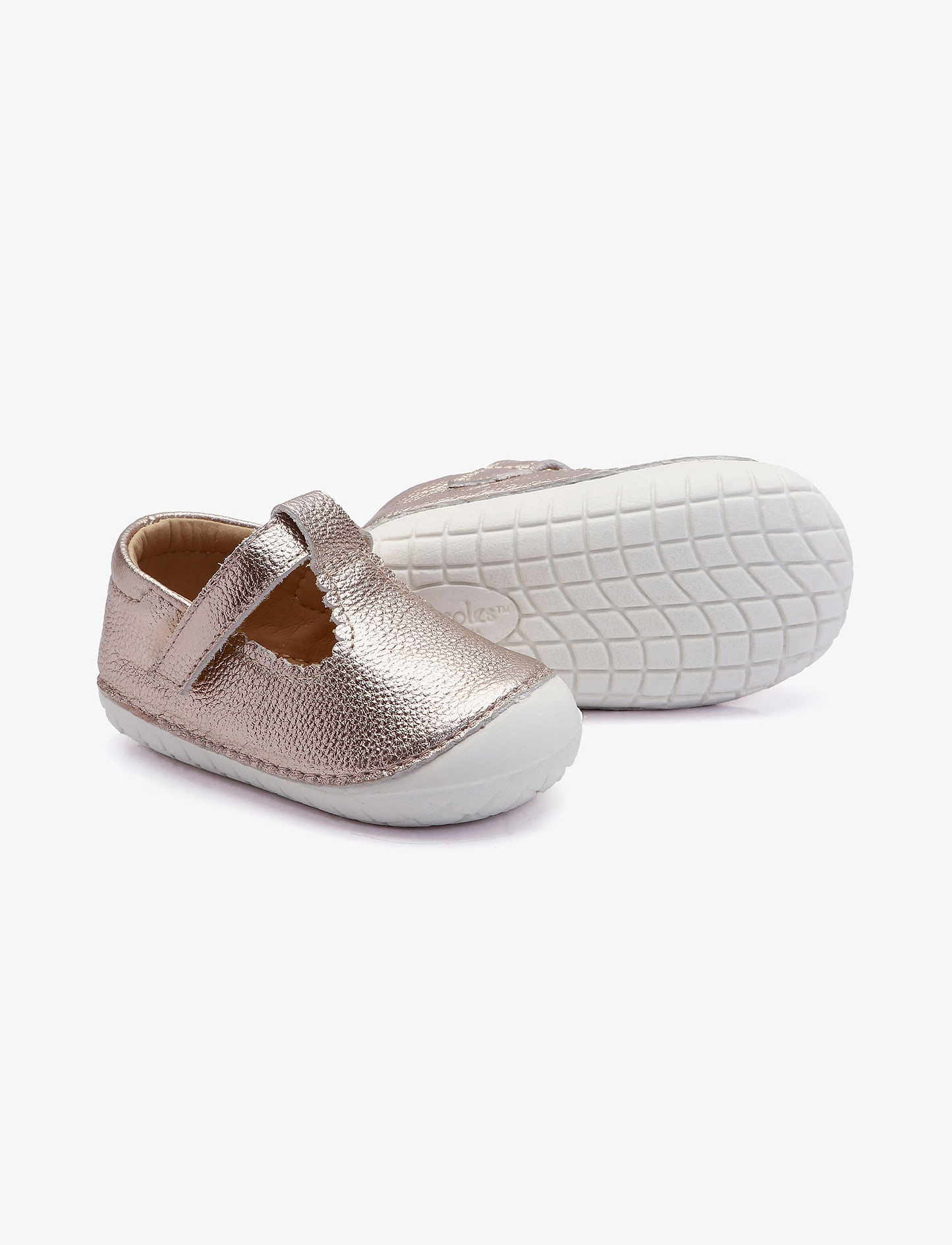 Oldsoles Pave Classic-T - נעלי בובה צעד ראשון אולדסולס לילדים בצבע מטאל ליצ'י