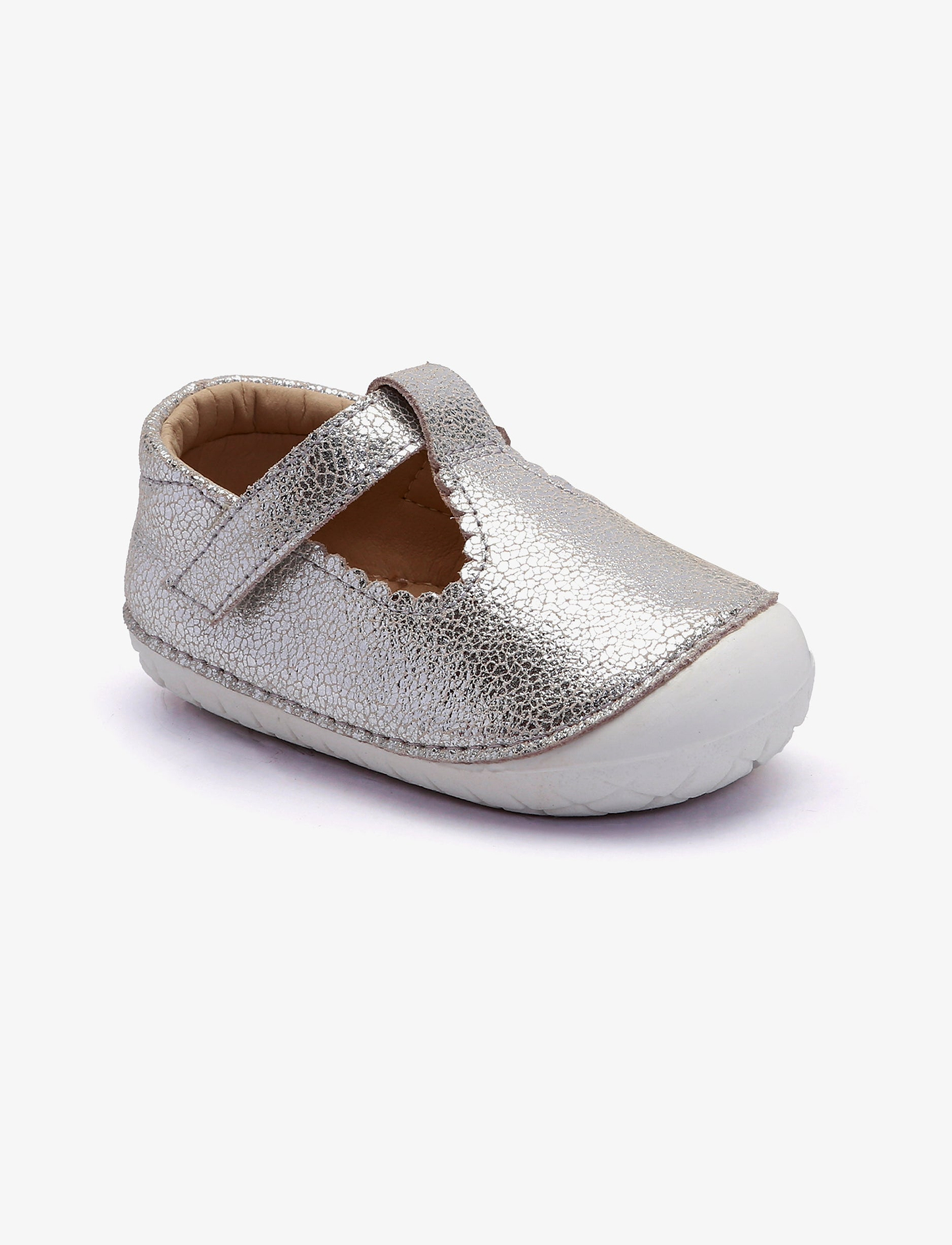 Oldsoles Pave Classic-T - נעלי בובה צעד ראשון אולדסולס לילדים בצבע כסוף סדוק