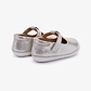 Oldsoles Pave Classic-T - נעלי בובה צעד ראשון אולדסולס לילדים בצבע כסוף סדוק