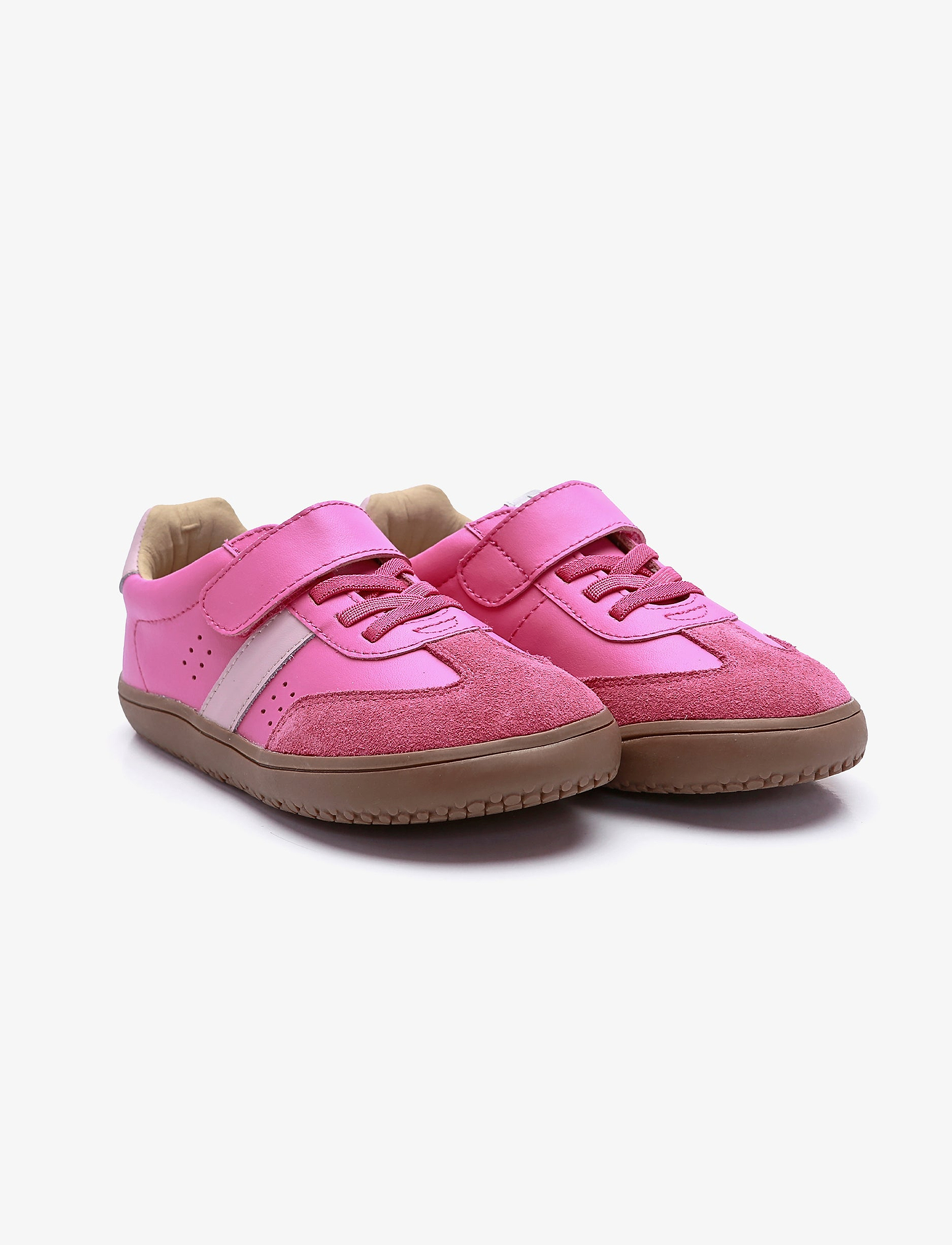 Oldsoles Stylin Barewalk - נעלי סניקרס אולדסולס לילדים בצבע ורוד פוקסיה/ורוד בהיר