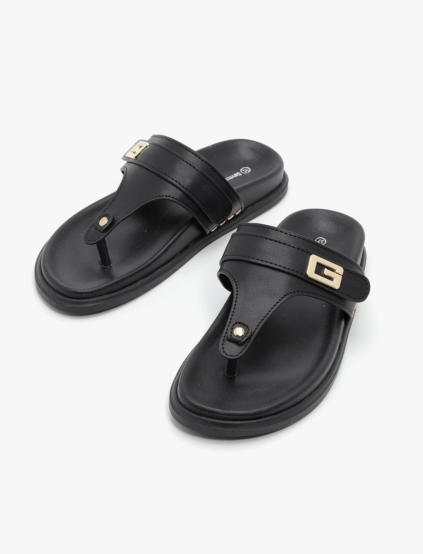 Seventy Nine - כפכפי אצבע טיפאני סבנטי ניין לנשים בצבע שחור