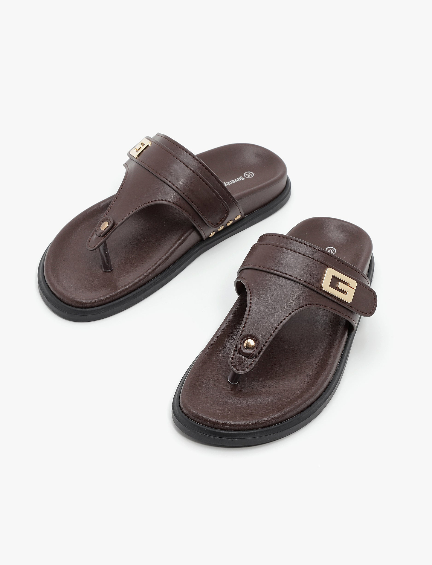 Seventy Nine - כפכפי אצבע טיפאני סבנטי ניין לנשים בצבע חום כהה