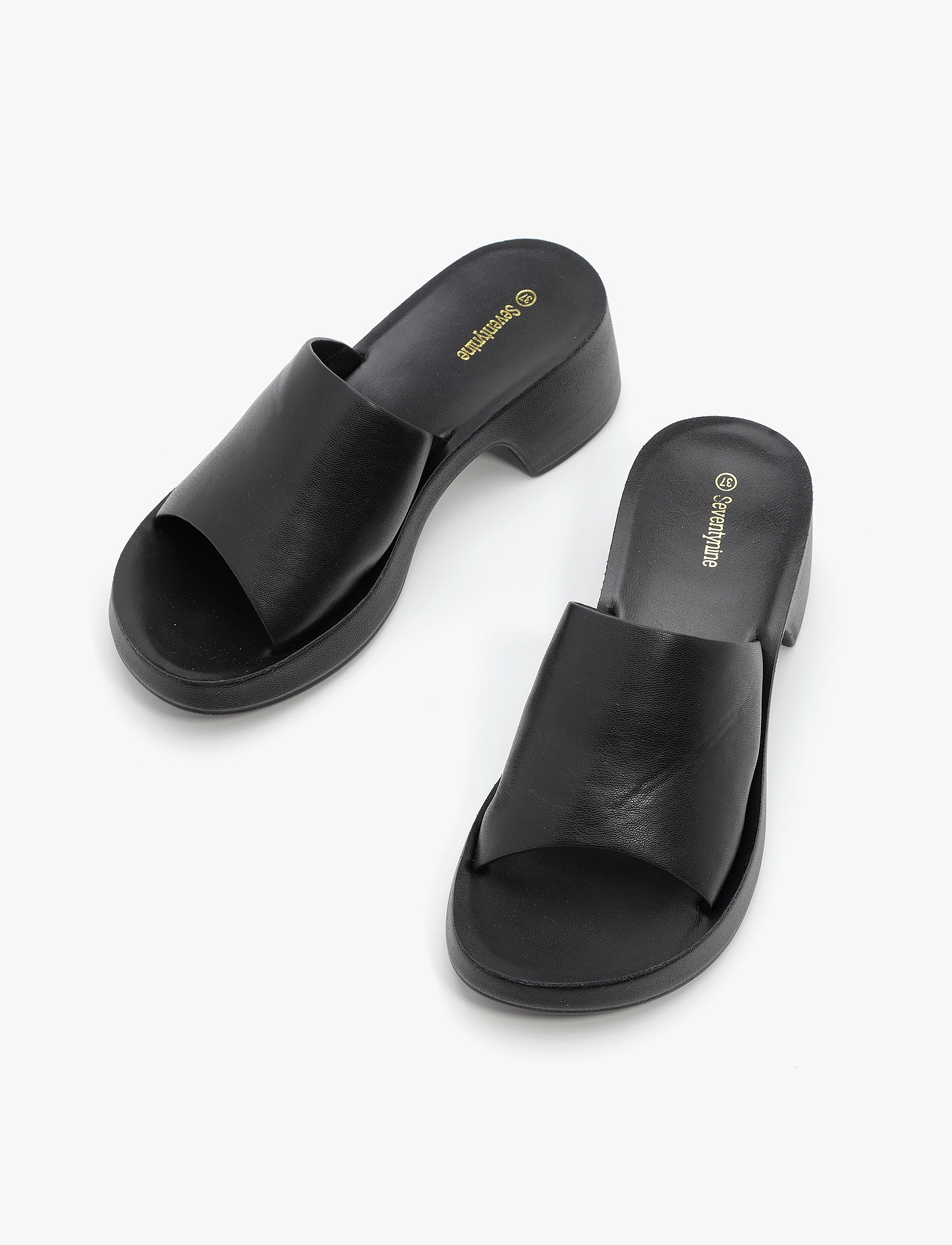 Seventy Nine - כפכפי עקב בוניטה סבנטי ניין לנשים בצבע שחור