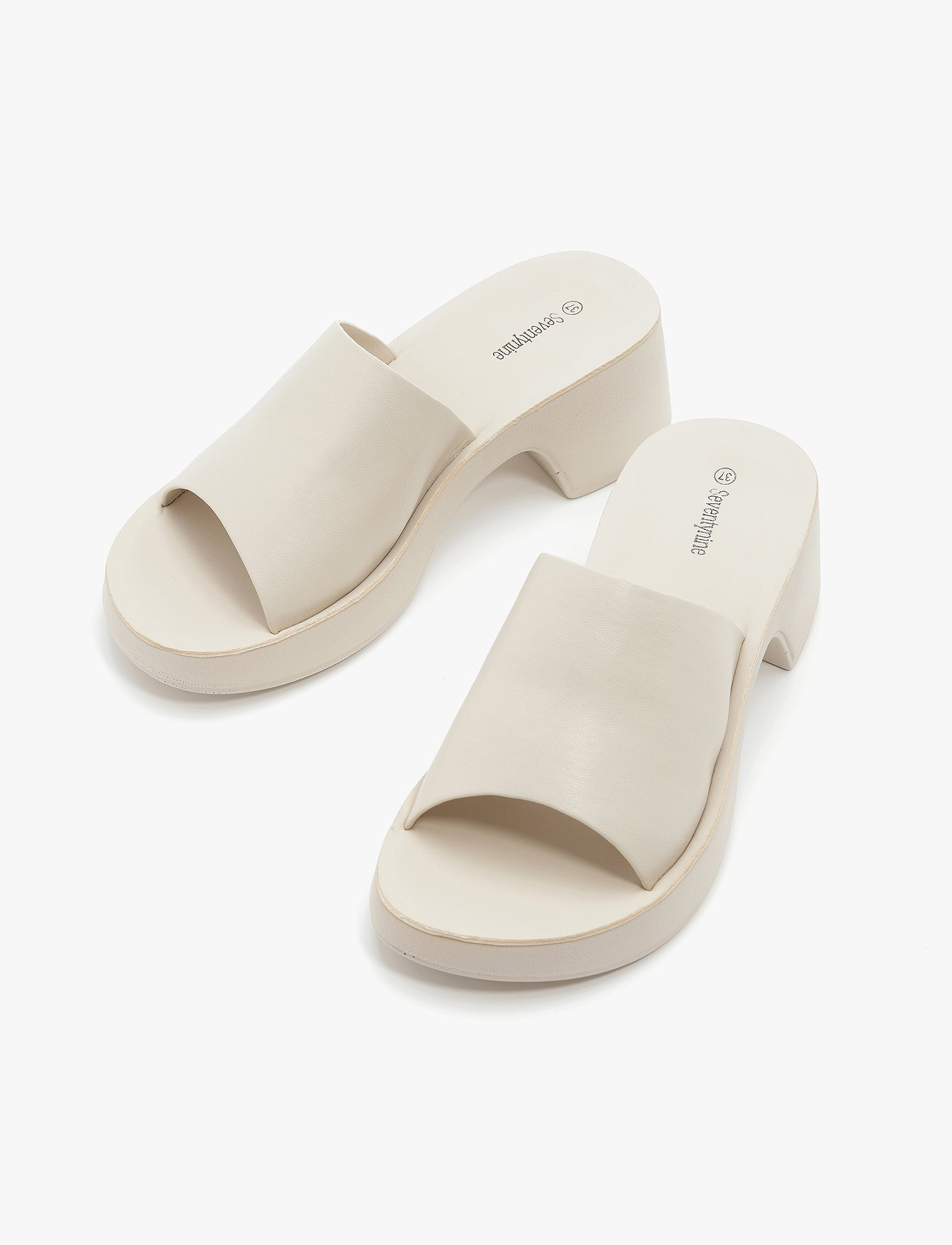 Seventy Nine - כפכפי עקב בוניטה סבנטי ניין לנשים בצבע שמנת