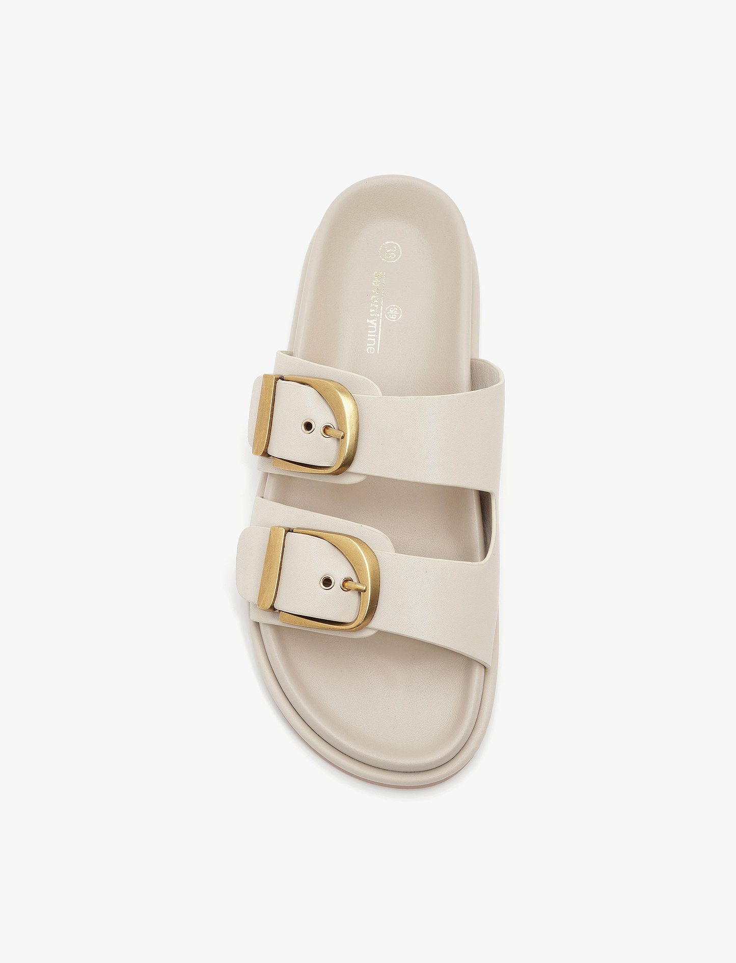 Seventy Nine - כפכפים רצועות רחבות טניה סבנטי ניין לנשים בצבע נטורל