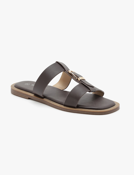 Seventy Nine - כפכפי רצועת גשר סבינה סבנטי ניין לנשים בצבע שוקולד