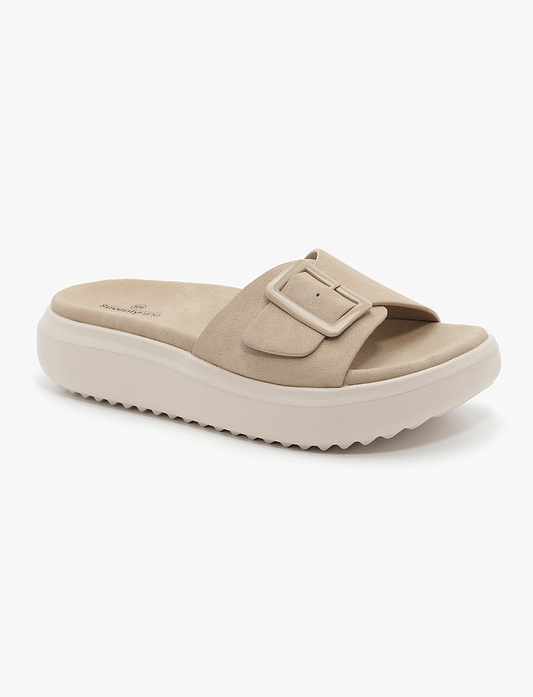 Seventy Nine - כפכפי פלטפורמה אינה סבנטי ניין לנשים בצבע בז'