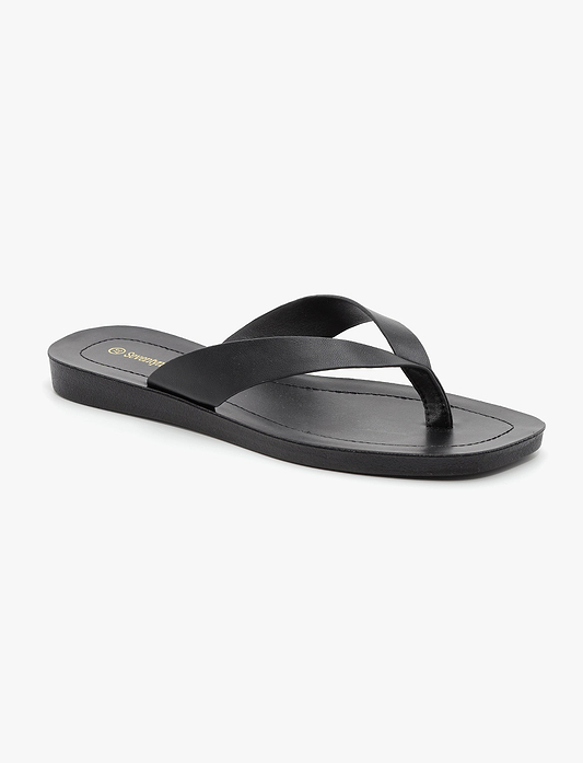 Seventy Nine - כפכפי אצבע דלינה סבנטי ניין לנשים בצבע שחור/שחור