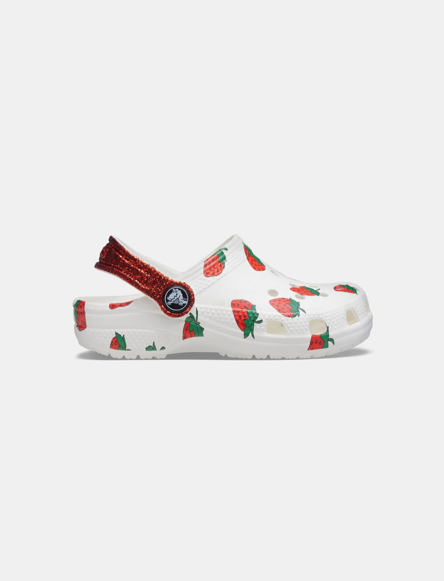 Crocs Classic Food Print - כפכף בצבע לבן בהדפס תותים