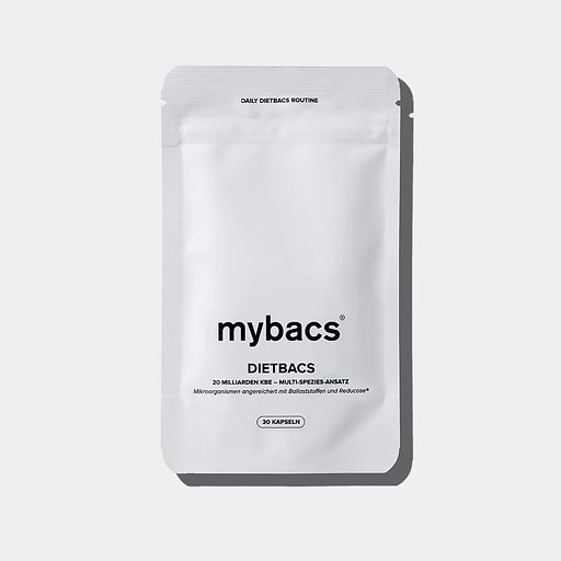 Dietbacs® enthält Bitterorangenextrakt zur Gewichtskontrolle – Produktverpackung (Standbeutel).