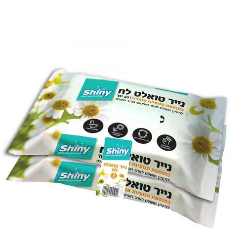 מגבוני טואלט לחים מארז זוג - נשטפים באסלה 96 יח'