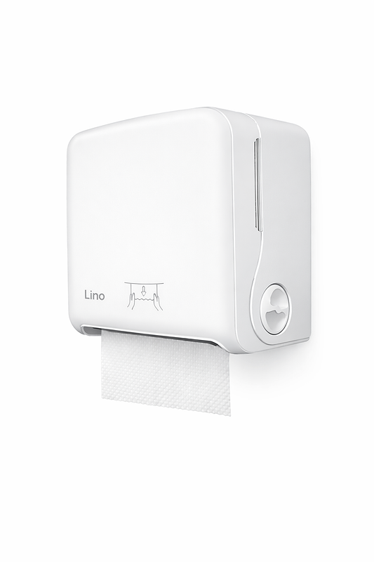 LINO מתקן לנייר ידיים לבן