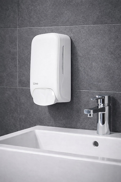 LINO מתקן לסבון ידיים 1200 מ״ל לבן