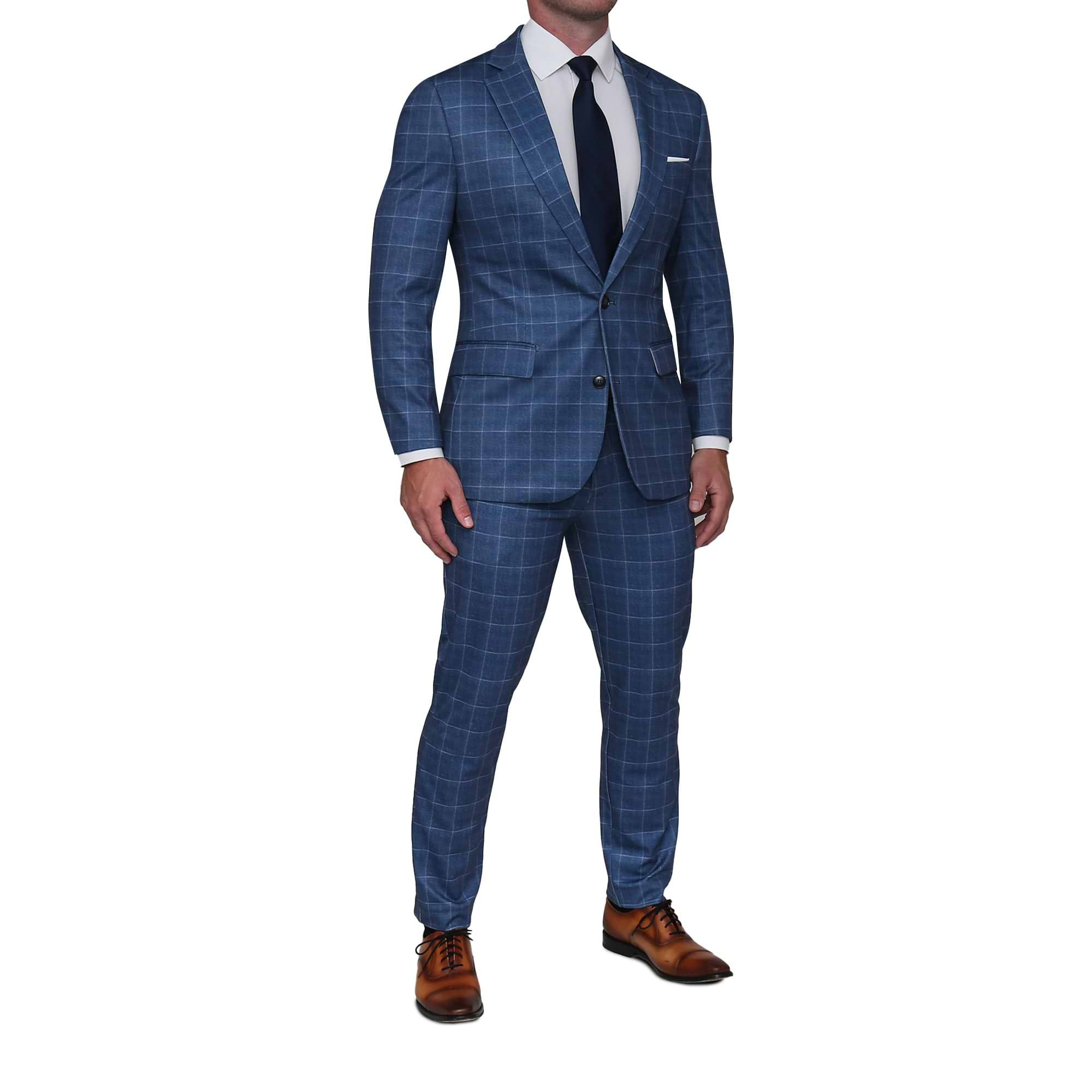 Blue blazer in striped cotton and linen | GutteridgeEU | Men's  catalog-gutteridge-storefront