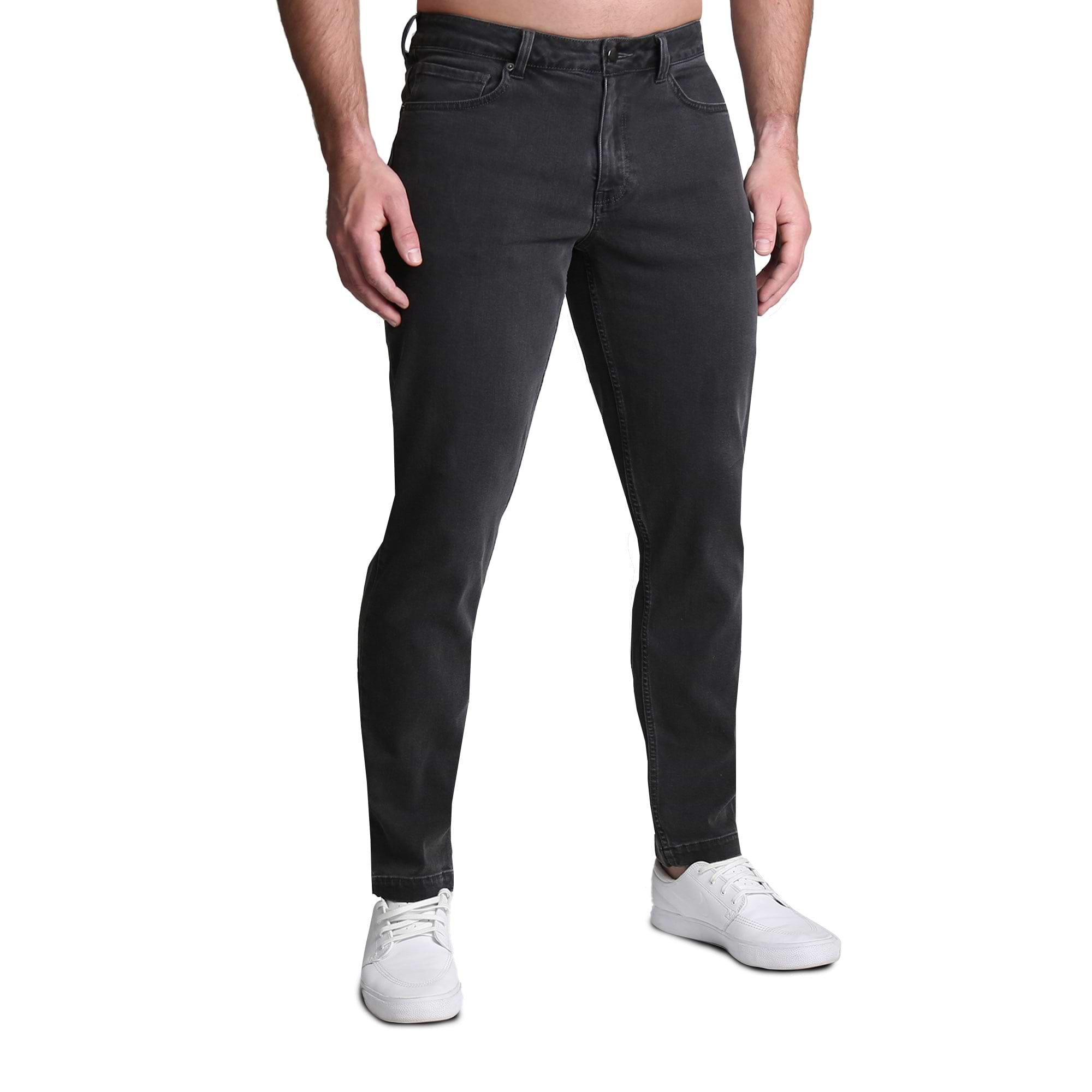 Athletic Fit Stretch Jeans - Charcoal