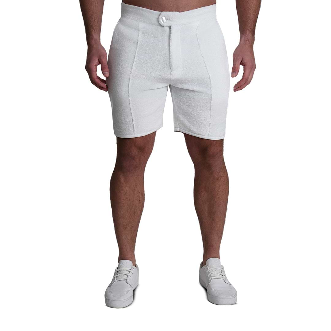 Terry Cloth Bungalow Shorts - White