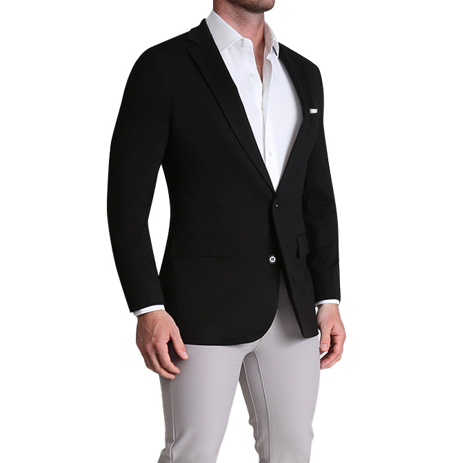 Athletic Fit Stretch Blazer Black