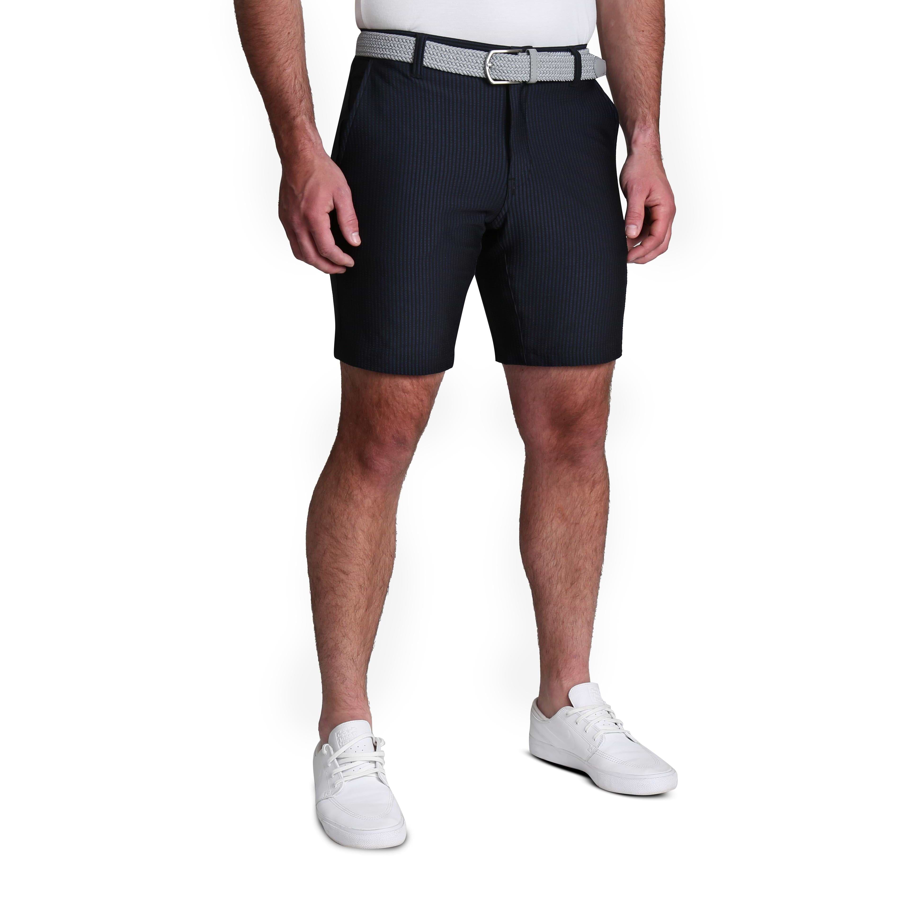 Athletic Fit Shorts - Navy Seersucker