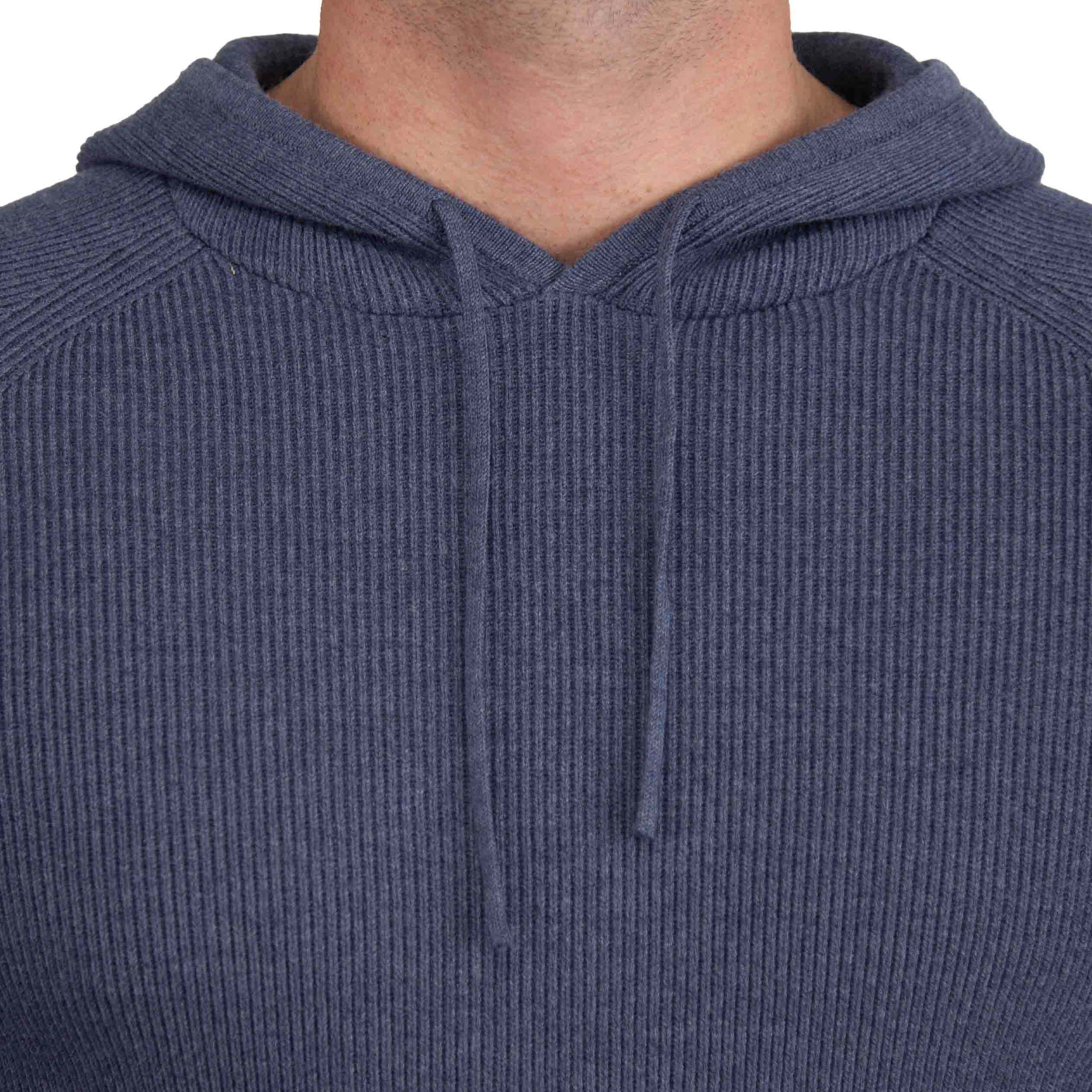 Heavy Knit Hoodie - Navy