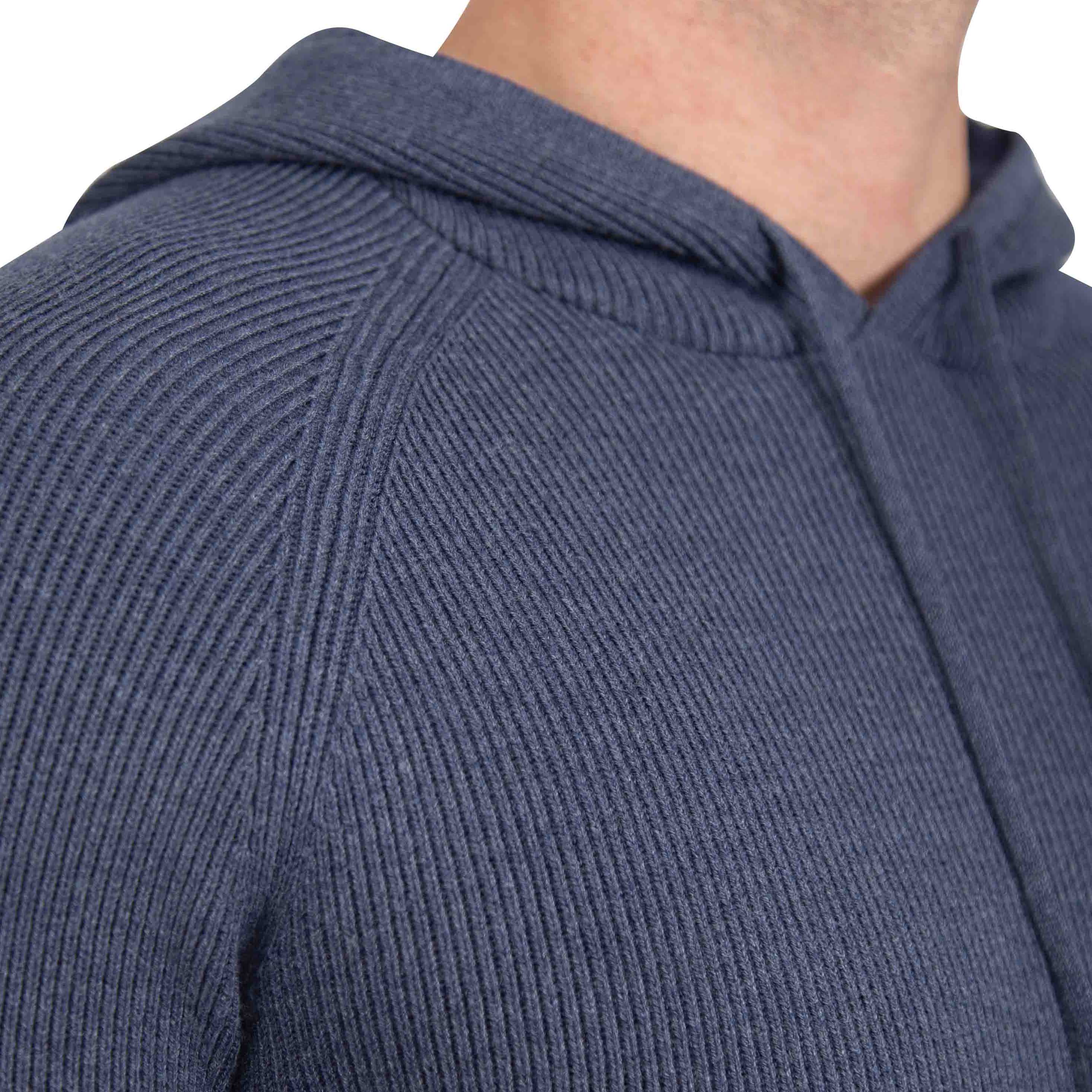 Heavy Knit Hoodie - Navy