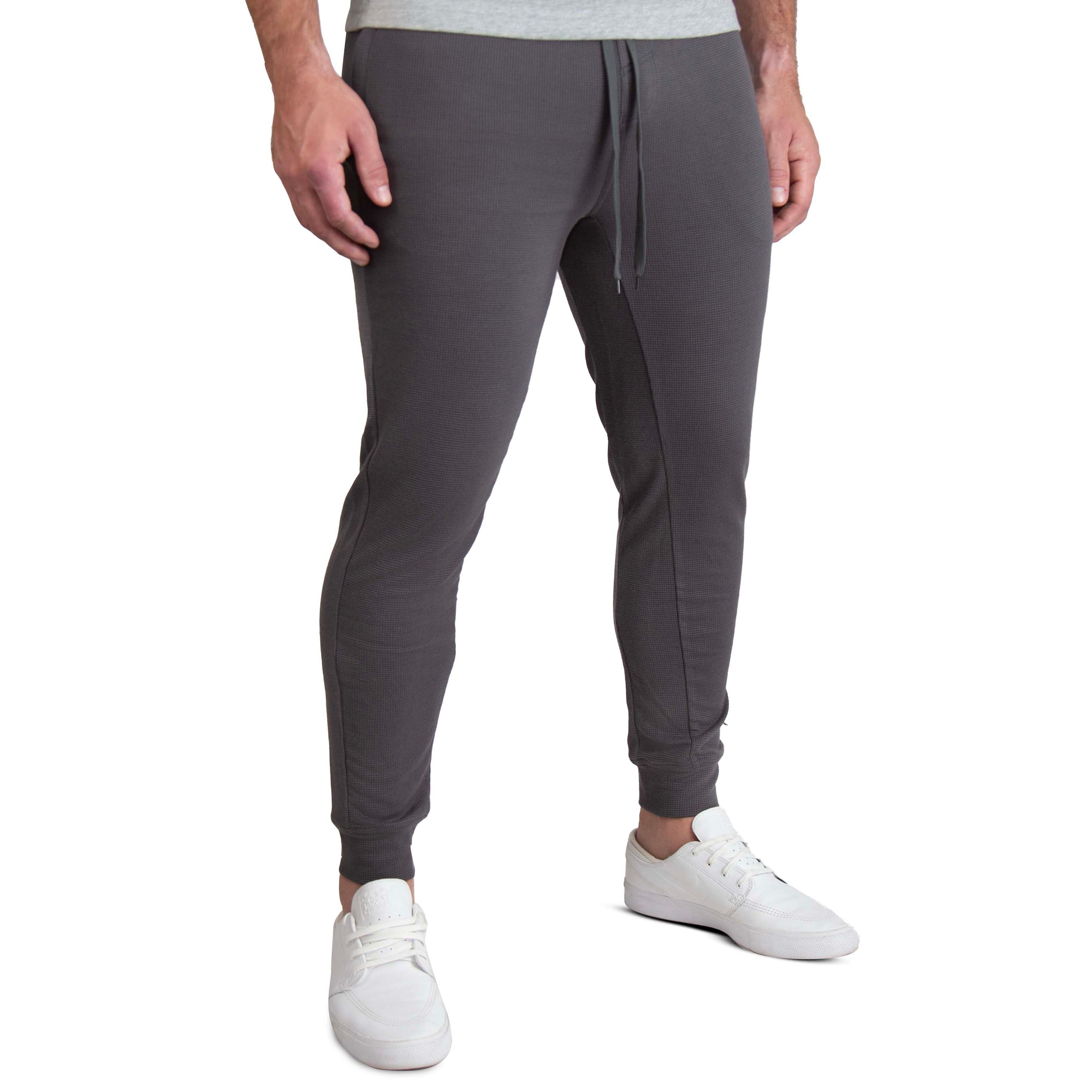 Lightweight Knit Waffle Jogger - Charcoal