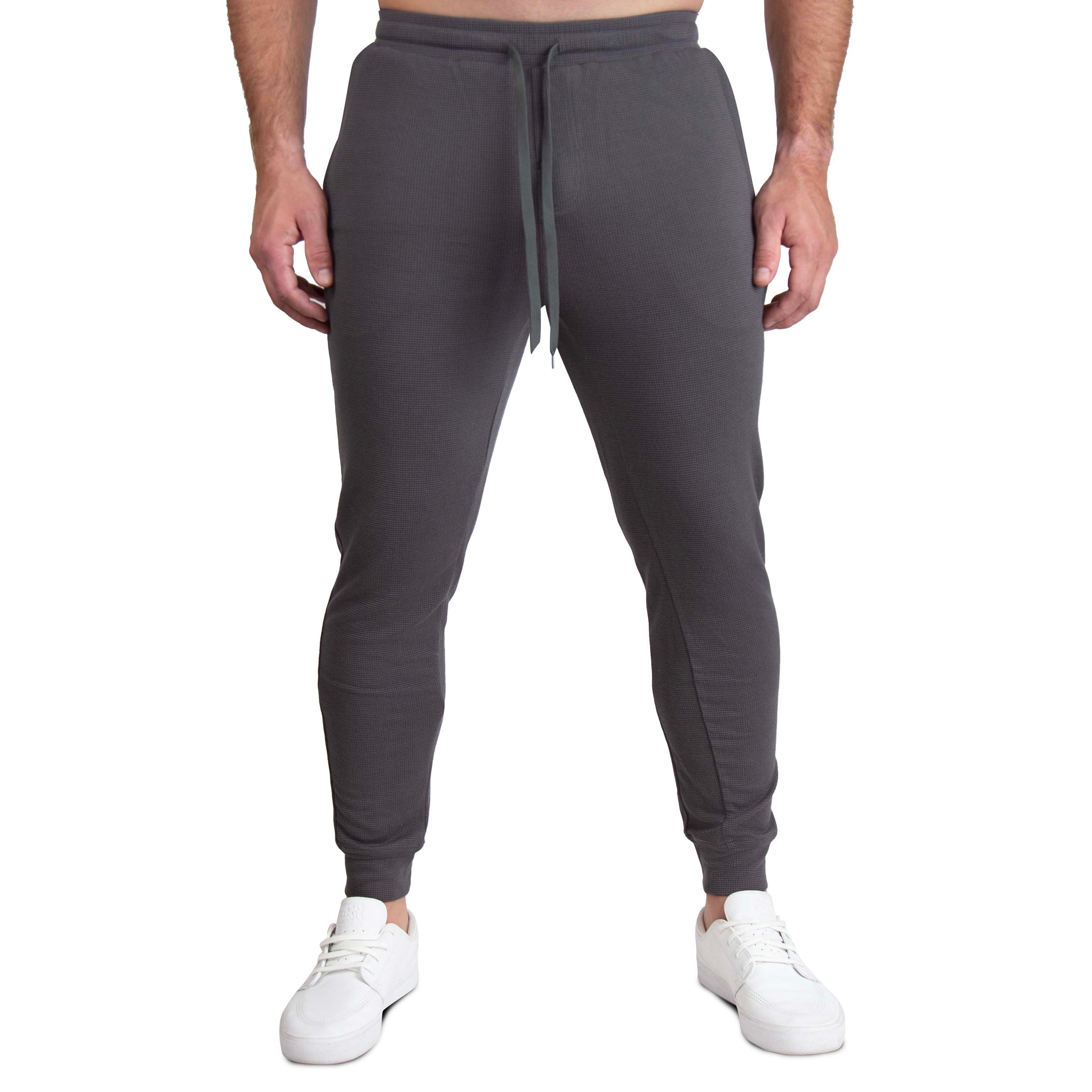 Lightweight Knit Waffle Jogger - Charcoal