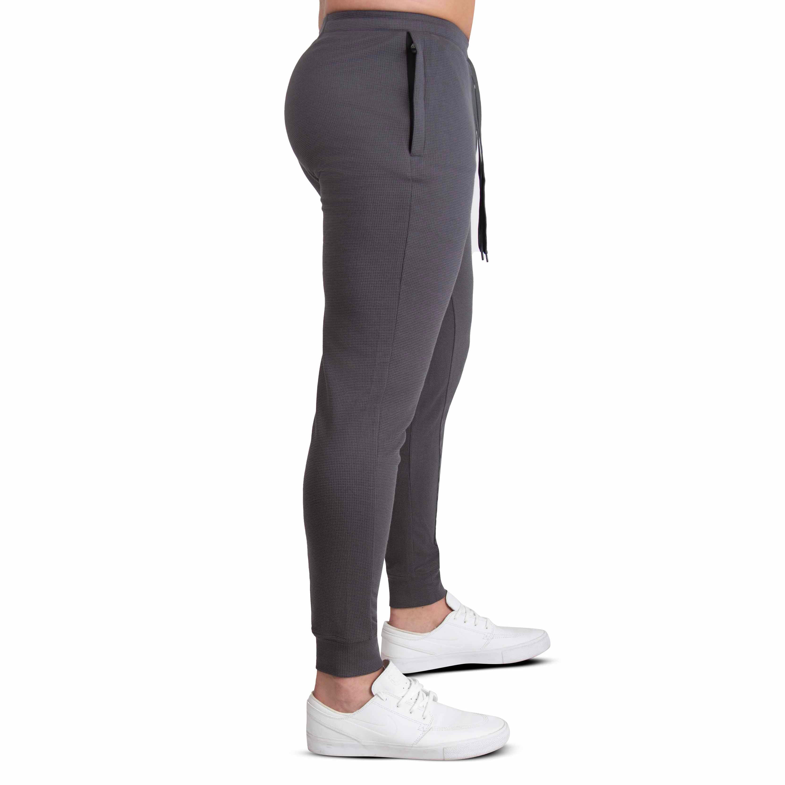 Lightweight Knit Waffle Jogger - Charcoal